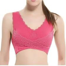COMFORT CORSET FRONT CROSS SIDE BUCKLE LACE BRA