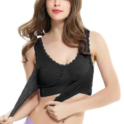COMFORT CORSET FRONT CROSS SIDE BUCKLE LACE BRA