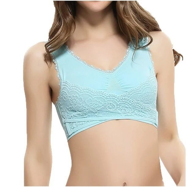 COMFORT CORSET FRONT CROSS SIDE BUCKLE LACE BRA
